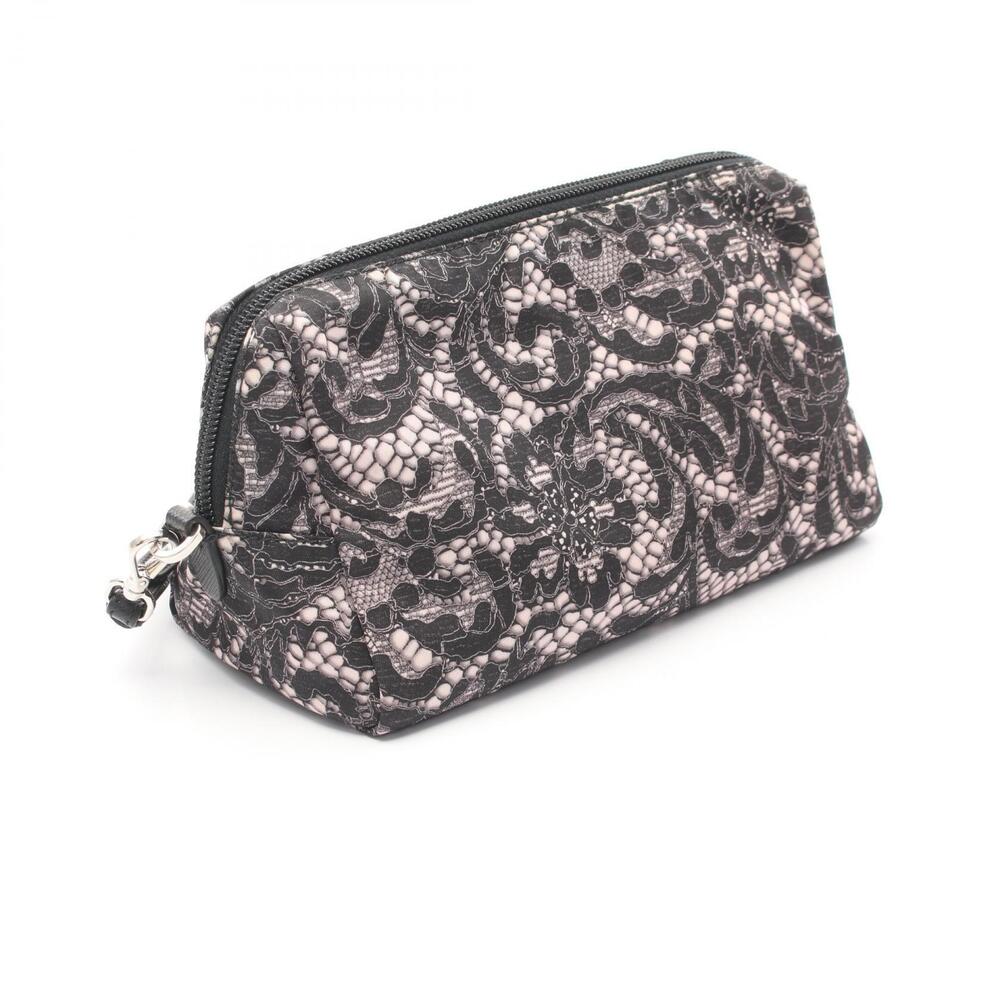 Prada leather St Saffiano pink Tessuto black bag Pizza pouch
